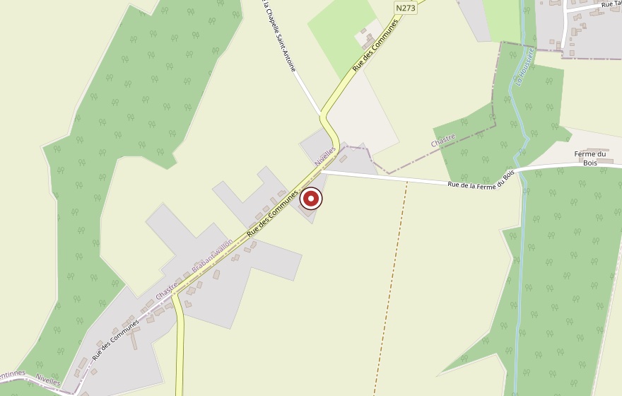 Carte : l'atelier se situe rue des Communes, à Sombreffe